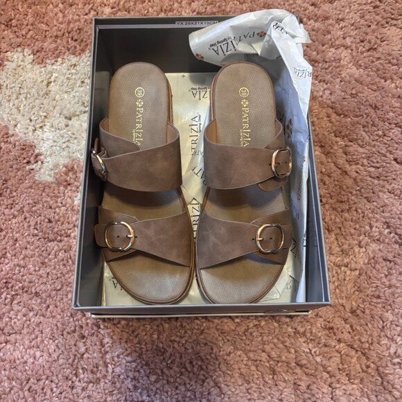 PATRIZIA Women's SHANIHO Slide Brown Size 8.5 Comfort Lightweight Chic Classy - Picture 2 of 8